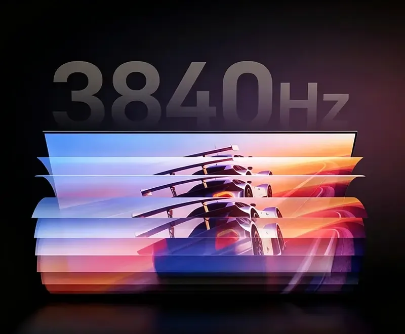 3840Hz ultra-high refresh rate flicker-free display