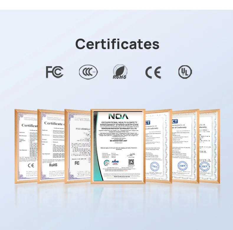 Riotouch certifications for school projects and government tenders