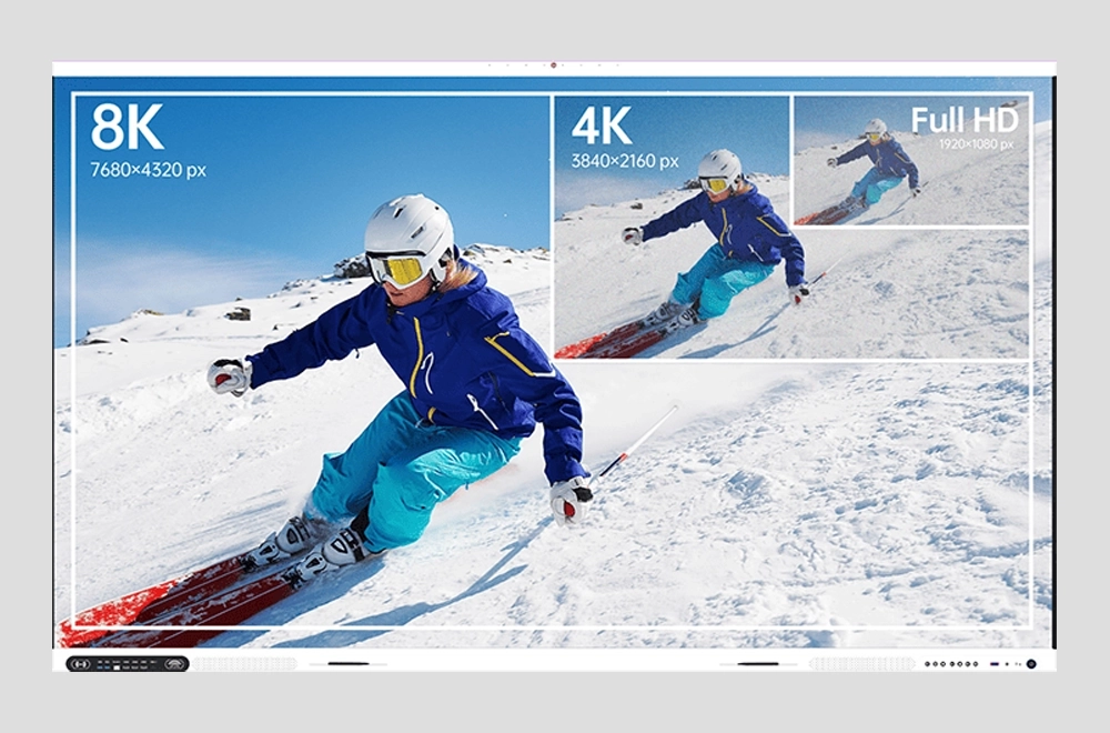 8K 4K Full HD Resolution Comparison