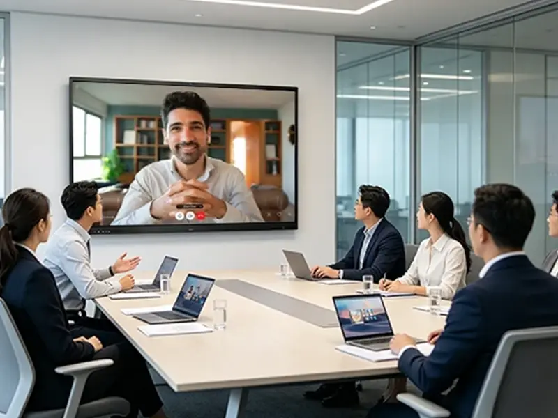 Riotouch IFPD in corporate video conference meeting room
