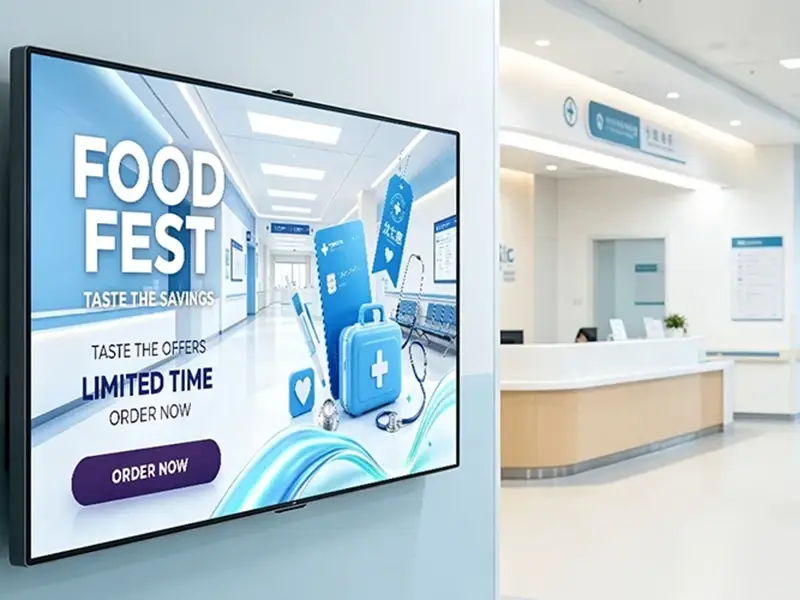 Riotouch digital signage in hospital environment