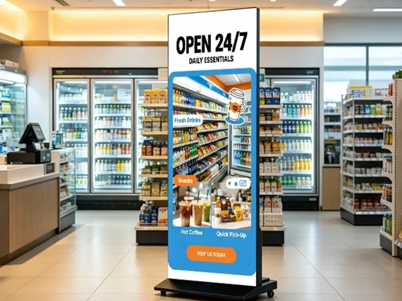 Riotouch retail digital signage in supermarket
