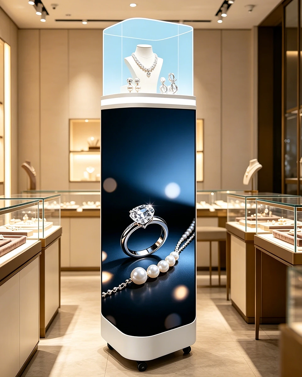 Retail boutique LED display showcase