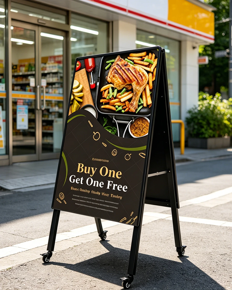 Outdoor advertising LED poster display