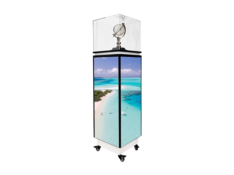 Four-sided 360-degree LED product display stand 7680Hz refresh rate