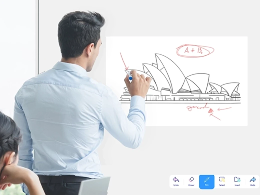 Umind whiteboard software with fine-point writing on IFPD