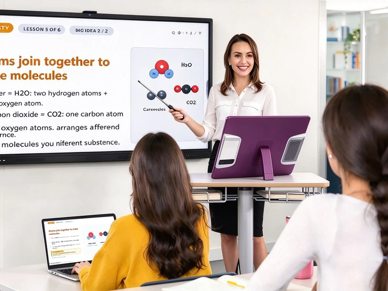 Riotouch TeacherDock podium display used for teaching and staff training
