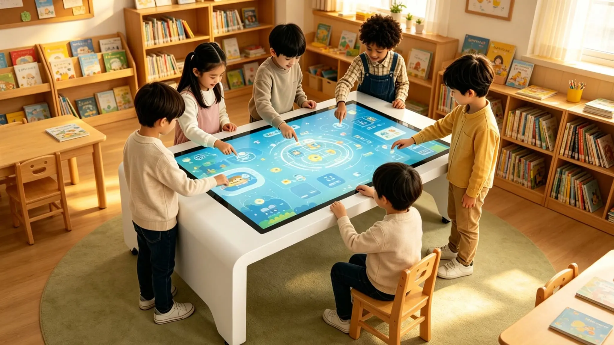 Education using interactive touch table