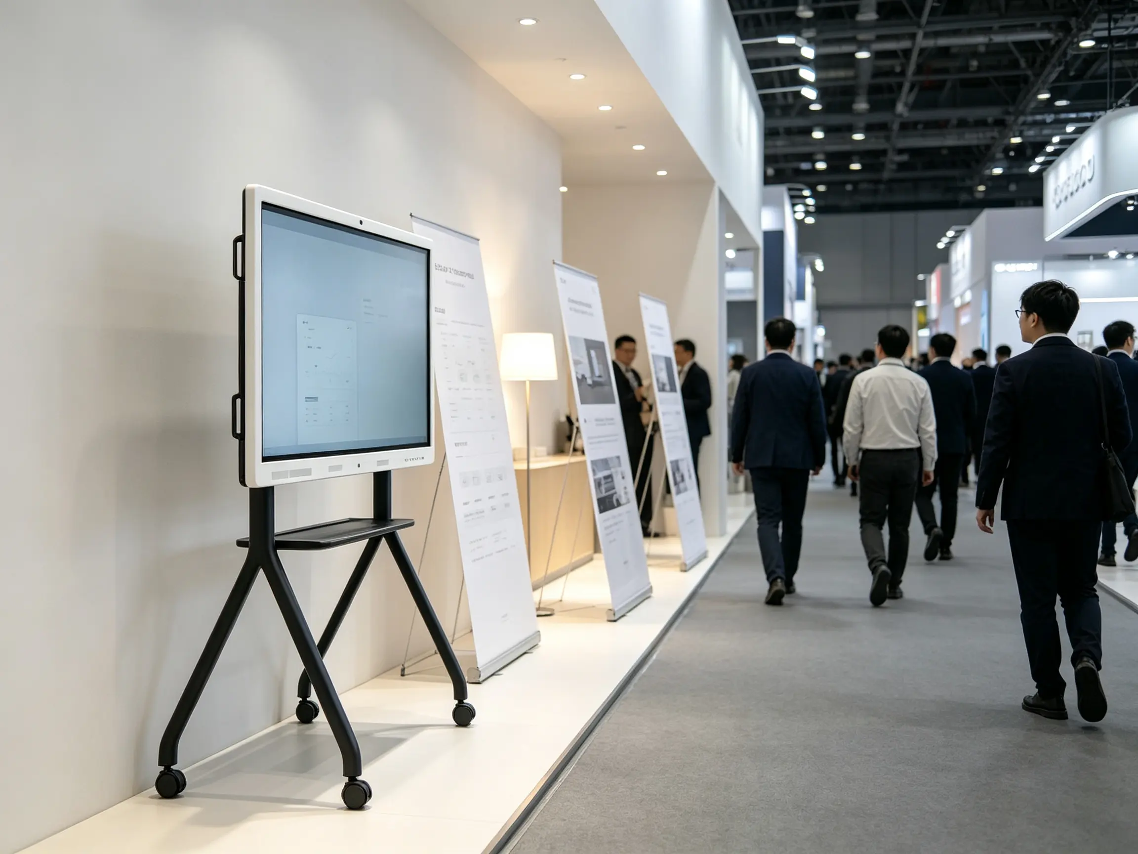 Exhibition using mobile TV stand