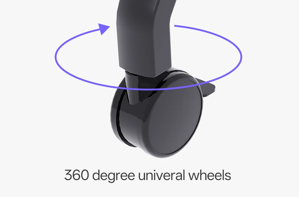 Ruote PU silenziose a 360° con freni di blocco