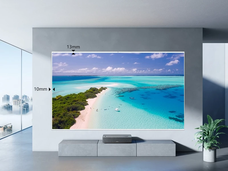 Narrow bezel wall mounted digital signage design