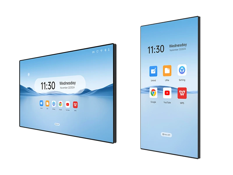 Riotouch rotatable wall mounted digital signage portrait and landscape