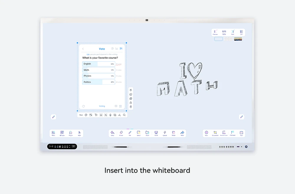 Embed polls into whiteboard